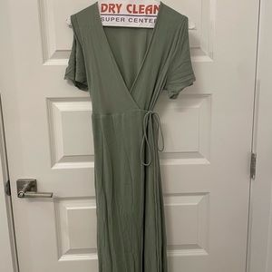Sage green cotton dress